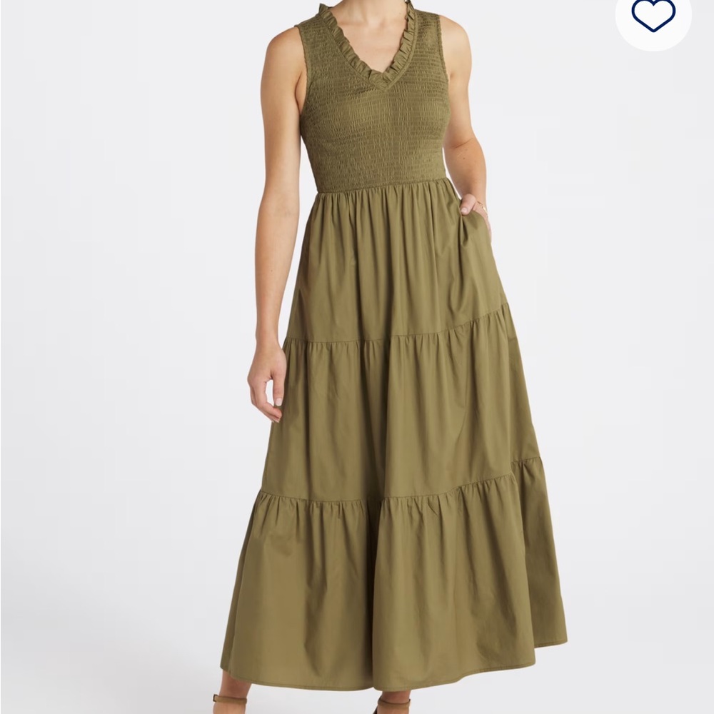 41 Hawthorn Malia Olive Green Sleeveless Maxi Dress